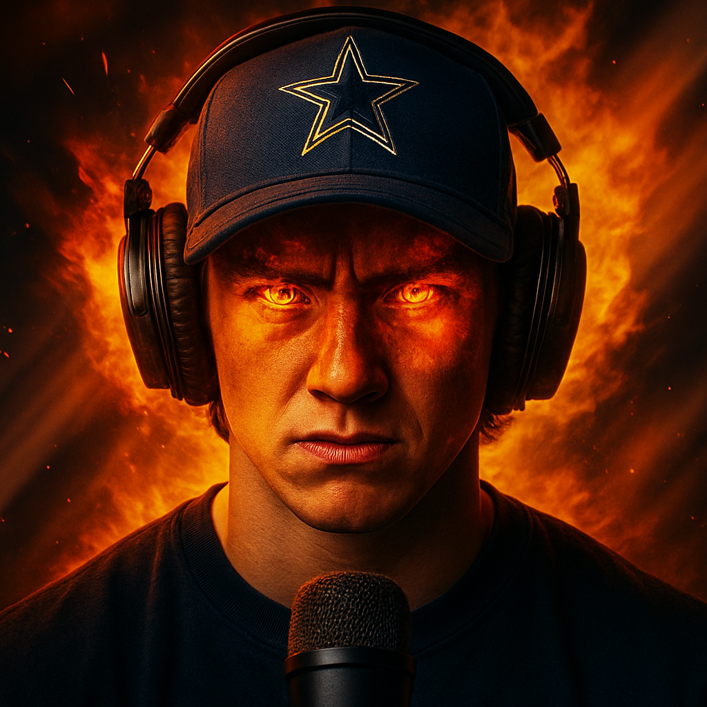 Jacked Up Takes logo with flames on a dark background